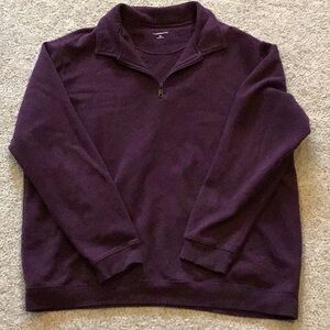 Men's Purple Half-Zip Sweater